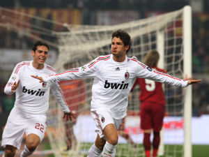 Former AC Milan striker Alexandre Pato celebrates. Picture: PA 