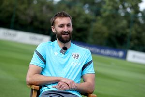 Nat Phillips is unveiled as a new signing at West Bromwich (Photo by Adam Fradgley/West Bromwich Albion FC via Getty Images)