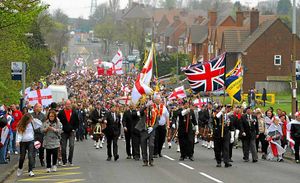 The parade gets under way in West Bromwich