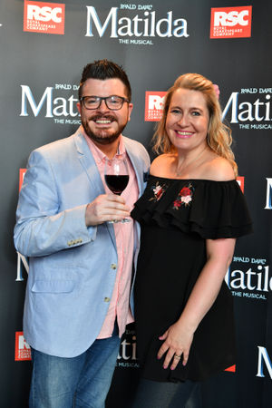  Brody and Steph Swain from BBC Coventry and Warwickshire at the premiere of Matilda The Musical at Birmingham Hippodrome. Photo by: Simon Hadley