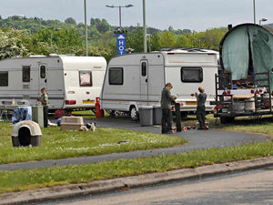 Supporting image for story: Travellers pitch up near Telford motorway services