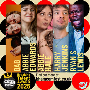 Bab, Abbie Hale and Ryan S Lewis are among a shortlist of five acts for the Birmingham Comedy Festival Breaking Talent Award 2025