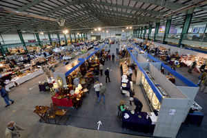 The fair was set out in a Covid-safe setting, with a one-way system in place