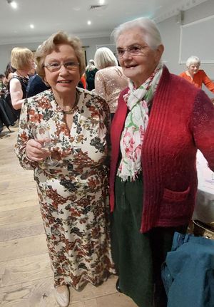 Chair of the organising committee Ann Malpass with past president Carol Buxton