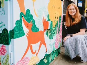 Supporting image for story: Animal magic: Colourful murals painted on Shrewsbury's 'hidden objects'