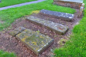 The stones are laid out next to each other