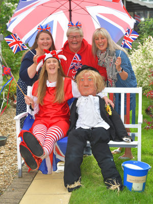 Dawn Boulton, Sally-Anne Ashford, Sally Cook and Laura Whitehouse get set for Jubilee celebrations and the Great Wyrley Carnival, which includes a scarecrow walk.