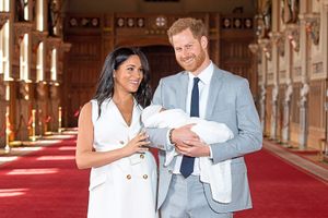 Harry and Meghan pictured with their baby son Archie Harrison Mountbatten-Windsor