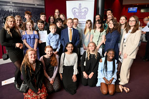 Student Voice members come together for a photo