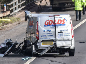 Supporting image for story: Woman killed as lorry and van collide on M5