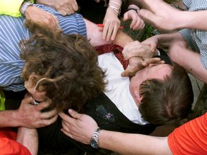 Supporting image for story: Tony Blair recalls famous incident in which John Prescott hit a protester