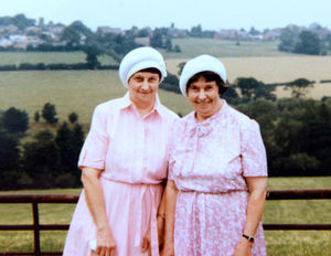 The twins enjoy a trip to the countryside.