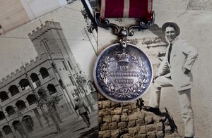 His grandfather's Meritorious Service medal