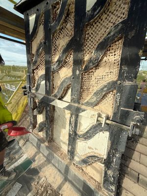 Some of the rotting timber