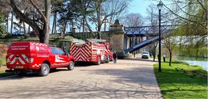 By the Kingsland toll bridge in Shrewsbury