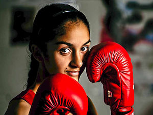Supporting image for story: Quick work as Telford boxer Simran Kaur, 15, blasts into the semis