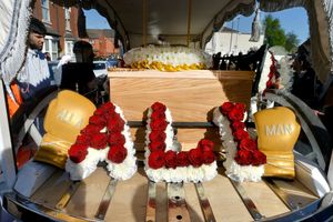 Crowds gathered for the funeral of teenage boxer Ali Tazeem 