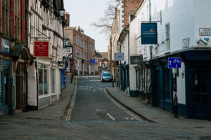 Air pollution has lowered with roads like Milk Street in Shrewsbury quiet 