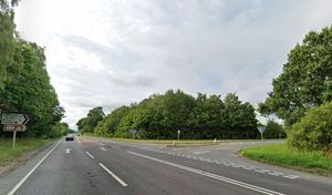 The incident happened at the junction of the A5 and B4380 near Montford, Shrewsbury. Photo: Google