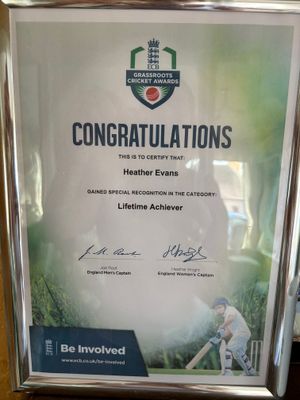 The award she received from the ECB