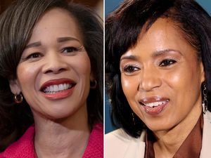 Lisa Blunt Rochester, left, and Angela Alsobrooks