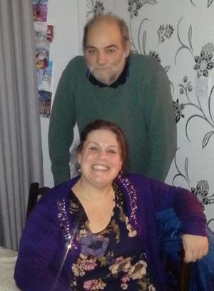 Step-daughter Natty and Barry Middlebrook. Picture: Natty Blewitt Cash/Facebook