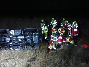 Supporting image for story: Multi-agency effort rescues four after vehicle overturns at Claerwen Reservoir
