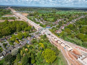 The small village of Burton Green is divided in half by a huge HS2 construction site as they install the Burton Green Tunnel.