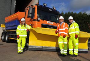 Karen Smith-Storer with Julian Heath and Richard Hancox from Kier