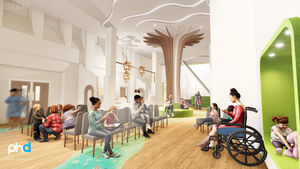 Artists impression of the new ED Birmingham Women's and Children's Hospital