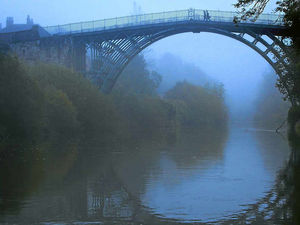 Supporting image for story: Poppy planting memorial under Shropshire's famous Iron Bridge
