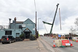 Beams arriving at York's Bridge in Pelsall, Walsall