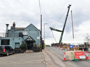 Beams arriving at York's Bridge in Pelsall, Walsall