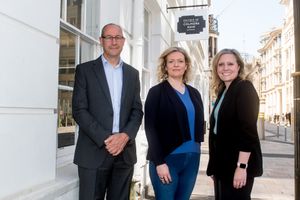 L-R: FBC Manby Bowdler CEO Neil Lloyd with partner Charlotte Clode and partner Kimberly Mears