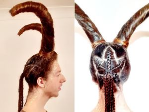 Supporting image for story: Telford student's hair-raising styles win her a place in national final