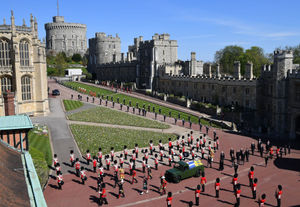 Members of the military, including Sam Tait, lined the procession route