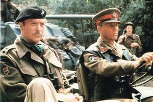 Michael Caine and Edward Fox in the film A Bridge Too Far