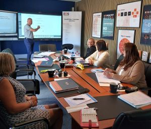 Simon Adcock leading an EOS workshop with the Shropshire Chamber senior leadership team