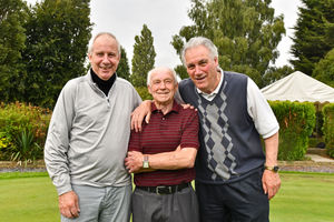 Terry Wharton surrounded by his great pals Colin Brazier and Phil Parkes
