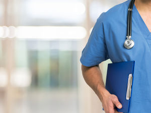 Detail of a doctor at work