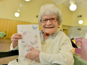 Supporting image for story: 107 and still going strong! Birthday girl Gladys sent 95 cards