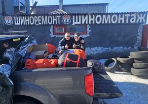 Aid drop in Eastern Ukraine