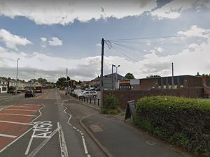 Supporting image for story: Black Country road blocked as car hits pole and overturns in crash