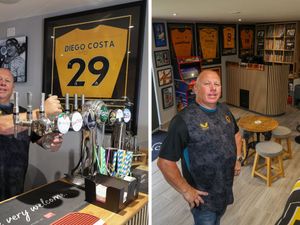 Supporting image for story: I built £20k Wolves-inspired bar in my West Midlands garden with DJ booth and jacuzzi