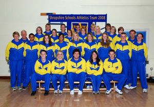 Shropshire Schools Athletics team 2008 – Beth Partridge on front row