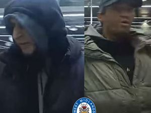 Supporting image for story: Police seek to identify two men after items taken from shop and security guards 'threatened'