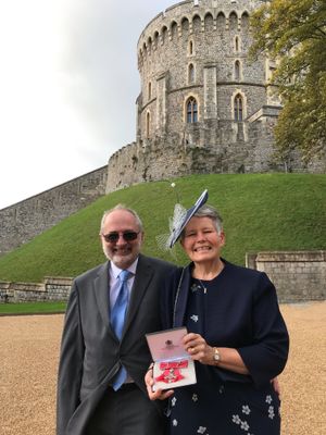 Stella Thebridge with her husband Dave  