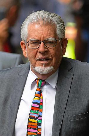 Rolf Harris arriving at court to be sentenced