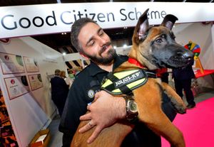 West Midlands Police Dogs were doing a display and from them: PC Gareth Taylor (based in Bloxwich) with Belgian Malinios: Pancho..