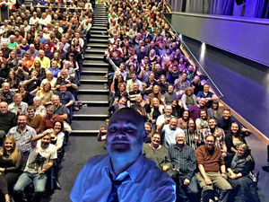 Supporting image for story: Al Murray poses for selfie in Stafford
